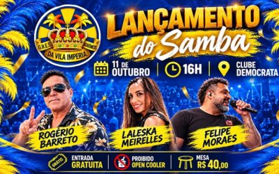 Acadêmicos da Vila Imperial promove lançamento do samba neste domingo em São João da Barra