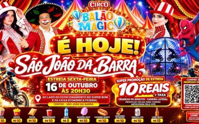 É HOJE! Circo Balão Mágico estreia nesta sexta-feira em São João da Barra com ingressos promocionais a R$ 10